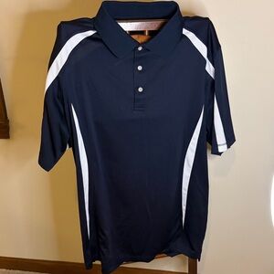 Ping Men's Dark Blue Polo with White Stripes